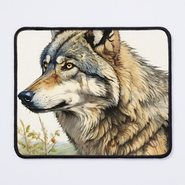 Item preview, Grey Wolf Engraving Style Art Print designed and sold by NorthernWallCo1.