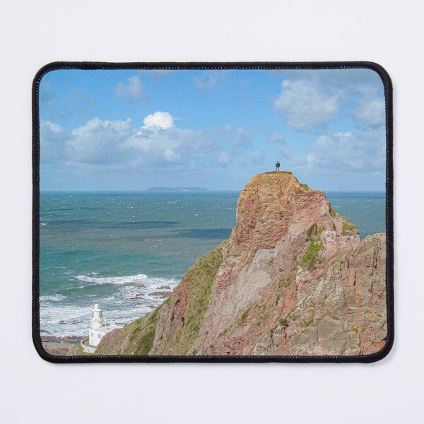 Item preview, Lone Figure Hartland Point Lighthouse & Lundy Island Devon designed and sold by Richard Brookes Photography.