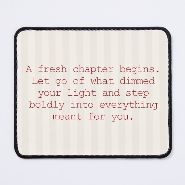 Item preview, A fresh chapter begins...motivational quote, vintage style stripes design designed and sold by HANI'SWORLD.