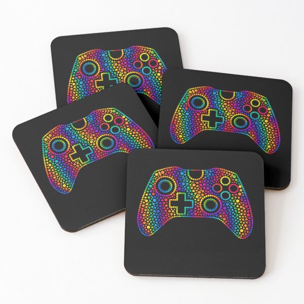 Item preview, Colorful Dotted Game Controller Rainbow Gaming designed and sold by Moizento.
