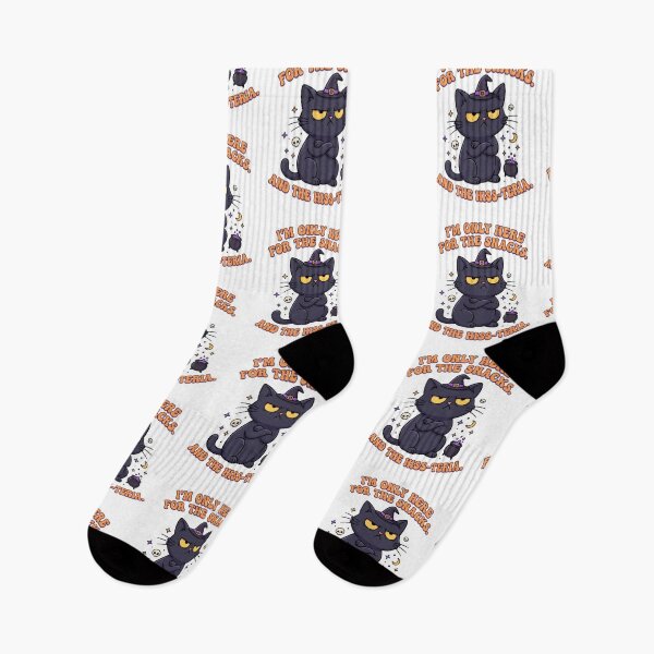 Item preview, Im Only Here for the Snacks and Hiss-teria Cat Art designed and sold by NikBrin Prevail .