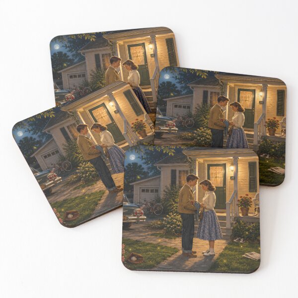 Item preview, Vintage 1950s Porch Date Night Retro Americana Art designed and sold by PuzzlingRooster.
