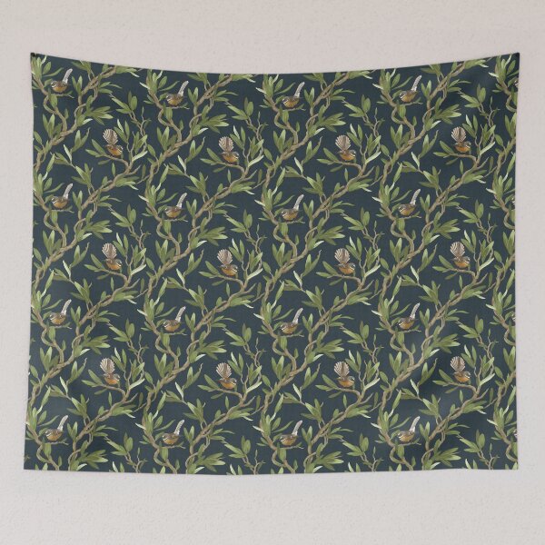 Item preview, Fantail Botanical - Black designed and sold by Sarah Thorpe Designs .