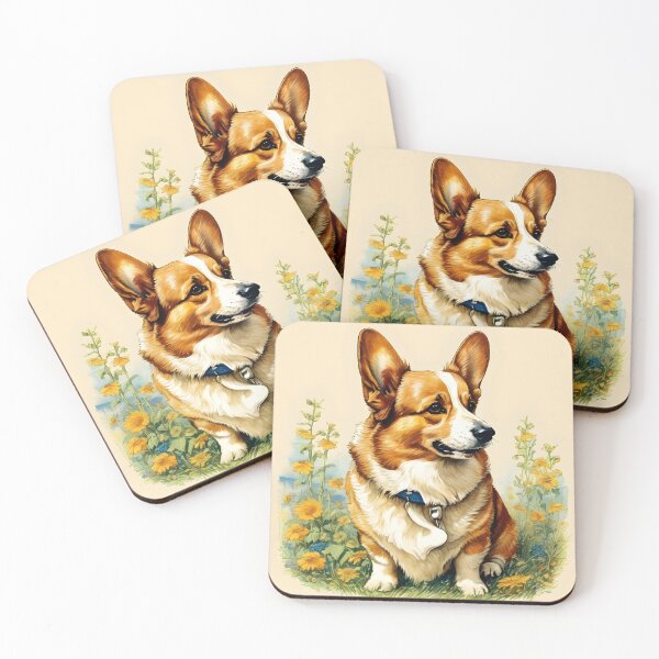 Item preview, Corgi Engraving Style Art Print designed and sold by NorthernWallCo1.