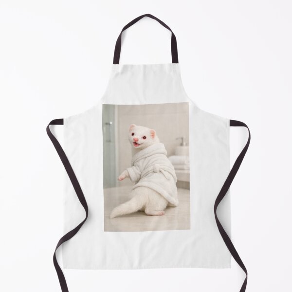 Item preview, Albino Ferret Wearing a Bathrobe designed and sold by Sillytoe.