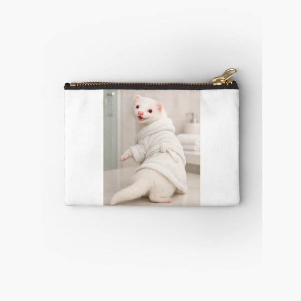 Item preview, Albino Ferret Wearing a Bathrobe designed and sold by Sillytoe.