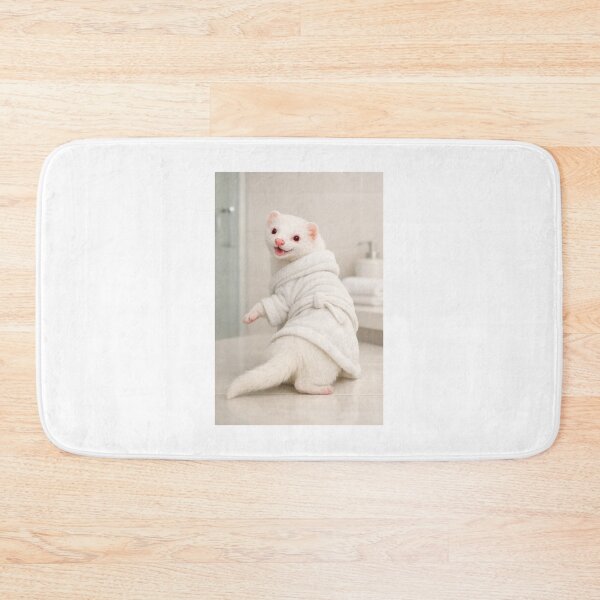 Artikelvorschau, Albino-Frettchen im Bademantel entworfen und verkauft von Sillytoe.