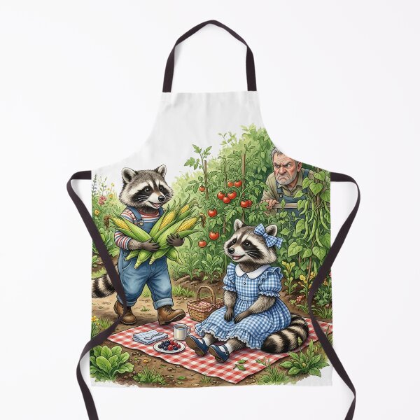Item preview, Raccoon Lunch Date in the Garden designed and sold by The She Shed.
