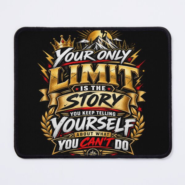 Item preview, Your Only Limit Is Yourself Motivational Quote | Luxury Streetwear Typography designed and sold by Akseries.