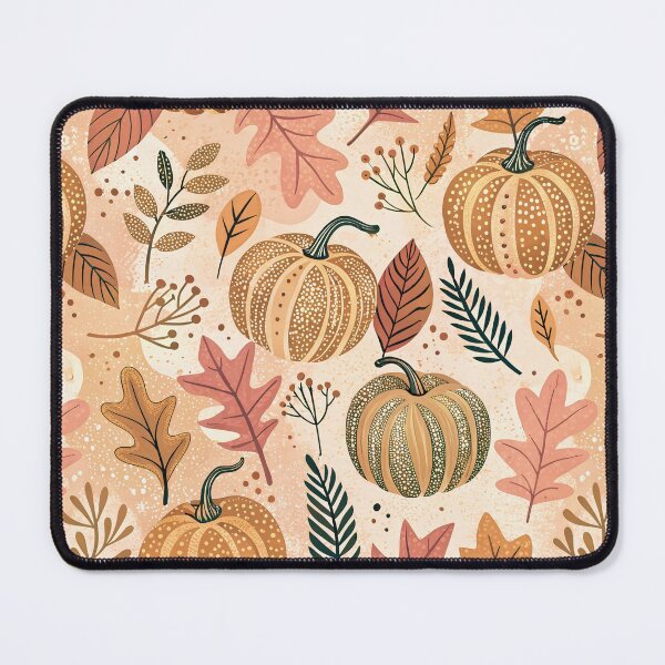 Item preview, Cozy Autumn Pumpkin Pattern - Rustic Farmhouse Fall Leaves designed and sold by AOCollections.