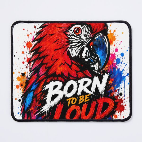 Item preview, Born Loud – Red Macaw designed and sold by SidneiSampaioStudio.