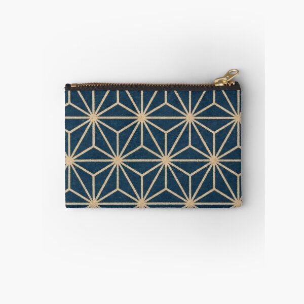 Item preview, Japanese Asanoha Geometric Pattern – Navy Blue & Gold designed and sold by vekotpu.
