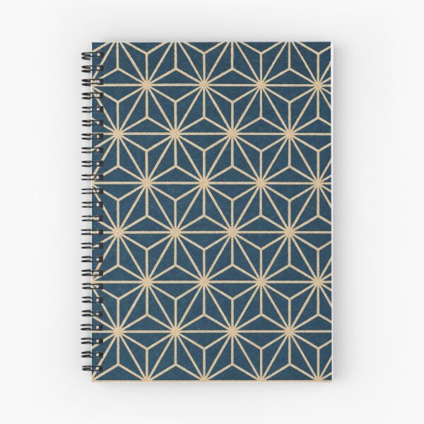 Item preview, Japanese Asanoha Geometric Pattern – Navy Blue & Gold designed and sold by vekotpu.