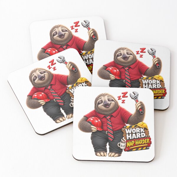 Item preview, Work Hard Nap Harder – Funny Labor Day Sloth designed and sold by PRINYOS.