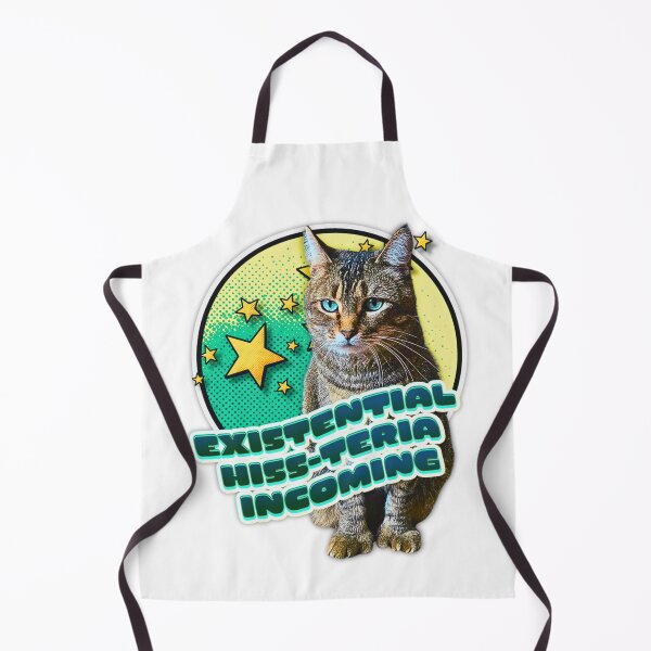 Item preview, Existential Hiss-teria Incoming Cat Meme designed and sold by pulse_retail.