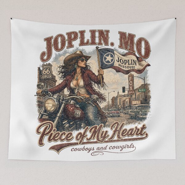 Item preview, Joplin Missouri Route 66 Cowgirl Motorcycle Design designed and sold by castillomiami.