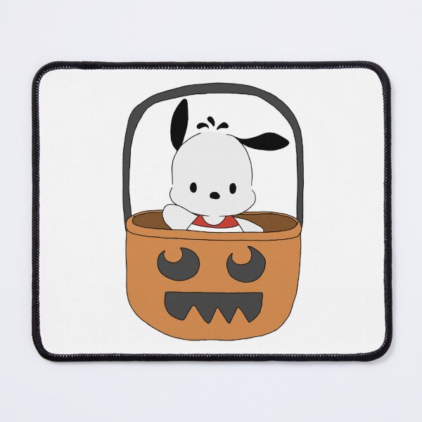 Item preview, Cute Sanrio Character Pochacco in Pumpkin Basket Halloween Kawaii Fall Illustration designed and sold by Iska-Designs.