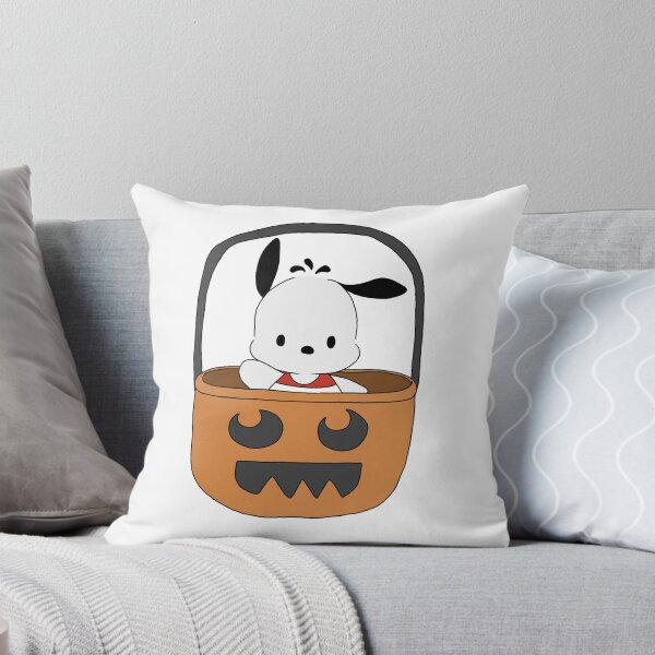 Item preview, Cute Sanrio Character Pochacco in Pumpkin Basket Halloween Kawaii Fall Illustration designed and sold by Iska-Designs.