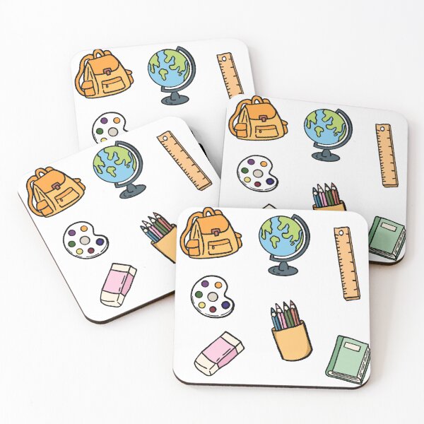 Item preview, Back to School Doodle Set, Hand Drawn Stationery Bundle, Pastel School Supplies designed and sold by Tanapan2529.