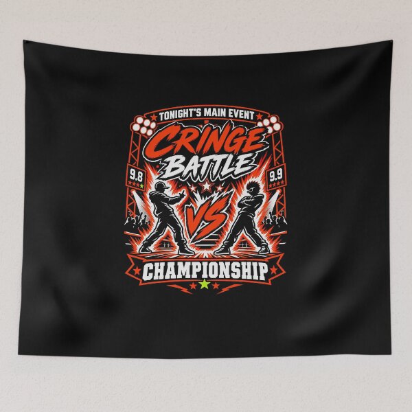 Item preview, Funny Tonight's Main Event Cringe Battle Championship Art designed and sold by elderberry.