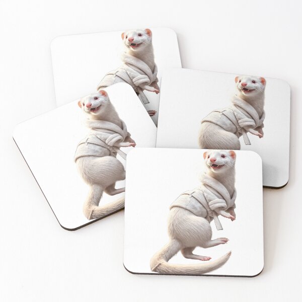 Item preview, Albino Ferret Relaxing in a Bathrobe designed and sold by Sillytoe.