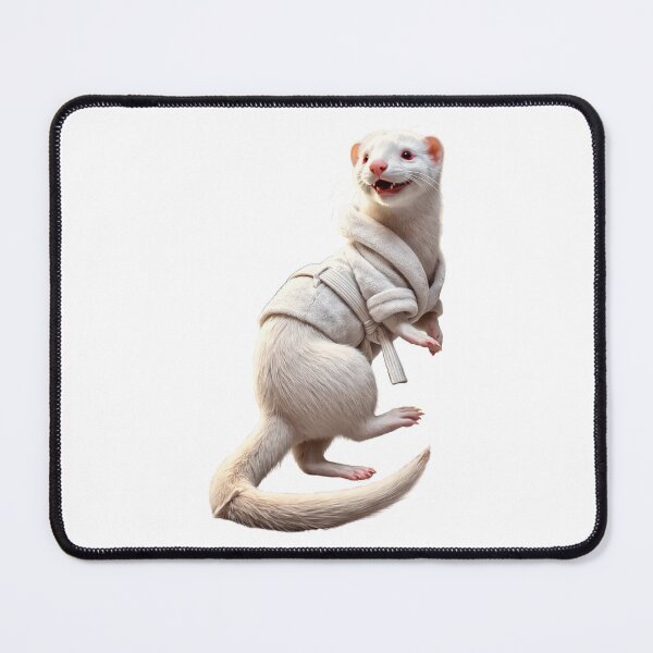 Item preview, Albino Ferret Relaxing in a Bathrobe designed and sold by Sillytoe.
