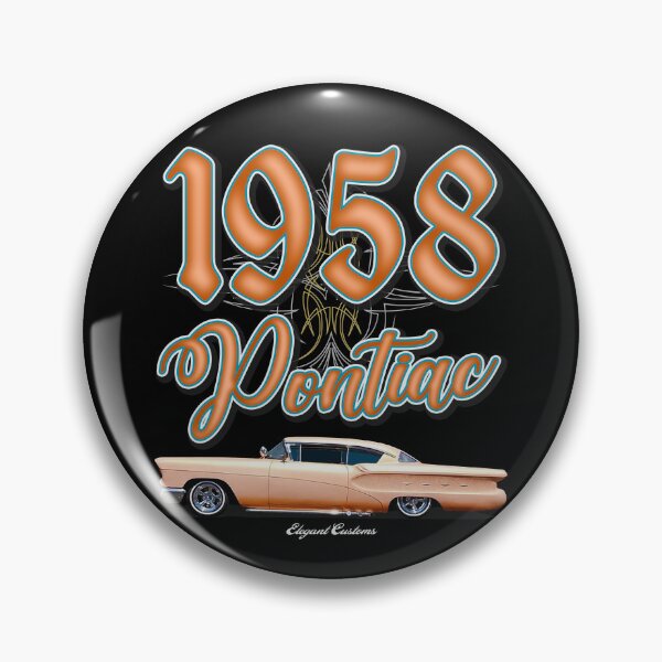 Item preview, 1958 Pontiac chopped top with text - Lowrider, Kustom, Hot Rod, Muscle Car designed and sold by Elegant Customs.