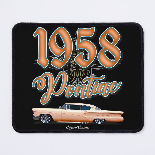 Item preview, 1958 Pontiac chopped top with text - Lowrider, Kustom, Hot Rod, Muscle Car designed and sold by Elegant Customs.