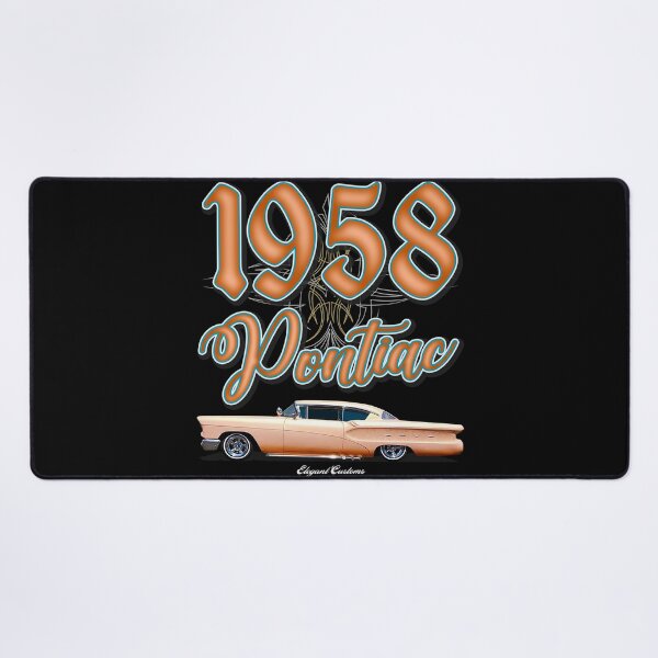 Item preview, 1958 Pontiac chopped top with text - Lowrider, Kustom, Hot Rod, Muscle Car designed and sold by Elegant Customs.