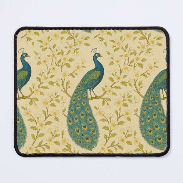 Item preview, Peacock Floral Print designed and sold by Vintage-Lady65.