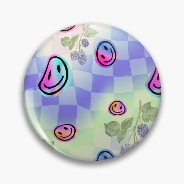 Item preview, Neon Smiley Face Pattern Happy Purple Blackberry Trippy Colors designed and sold by aliyeus.