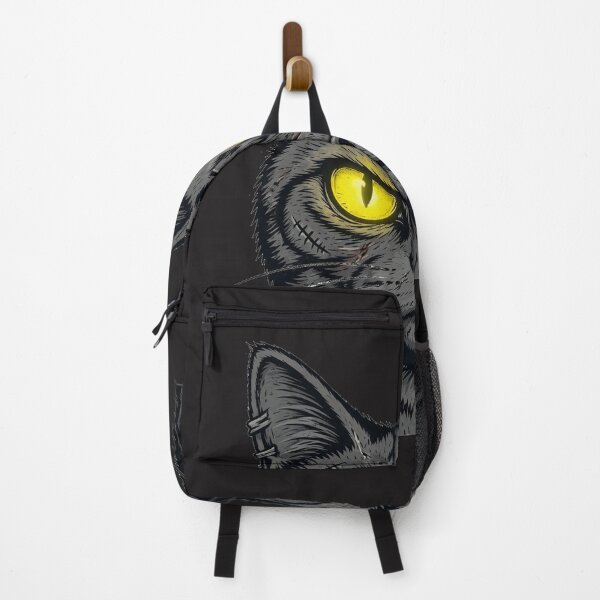 Item preview, MEAN Horror Tabby Cat - Glowing Yellow Eyes - Halloween designed and sold by CMWorkshop.