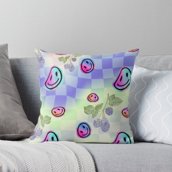 Item preview, Neon Smiley Face Pattern Happy Purple Blackberry Trippy Colors designed and sold by aliyeus.