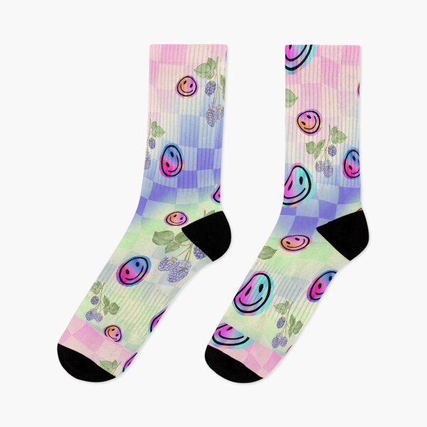 Item preview, Neon Smiley Face Pattern Happy Purple Blackberry Trippy Colors designed and sold by aliyeus.
