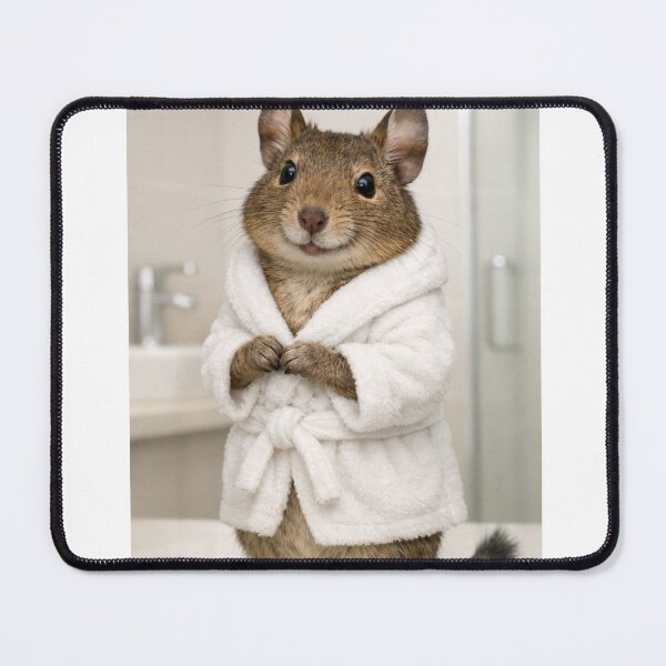 Item preview, Degu Wearing a Bathrobe designed and sold by Sillytoe.