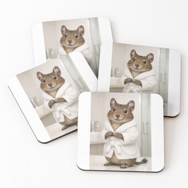 Item preview, Degu Wearing a Bathrobe designed and sold by Sillytoe.