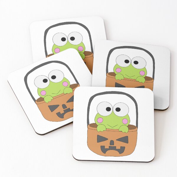 Item preview, Cute Sanrio Character Keroppi in Pumpkin Basket Halloween Kawaii Fall Illustration designed and sold by Iska-Designs.