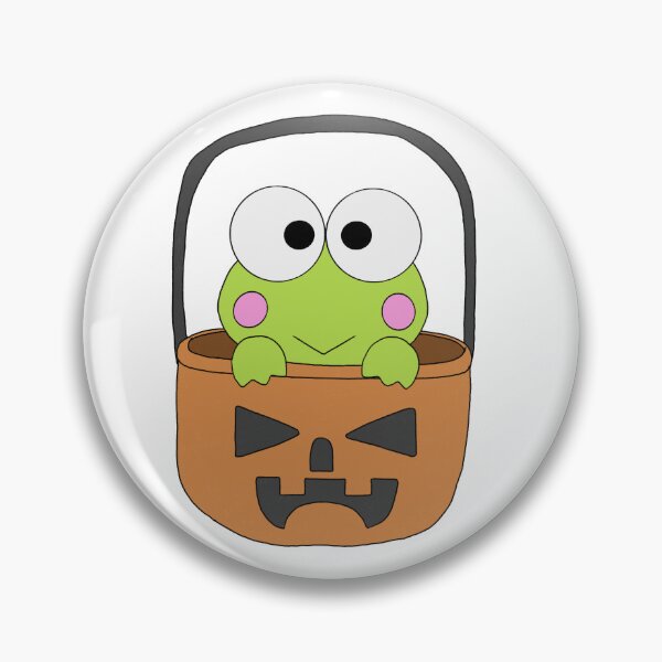 Item preview, Cute Sanrio Character Keroppi in Pumpkin Basket Halloween Kawaii Fall Illustration designed and sold by Iska-Designs.