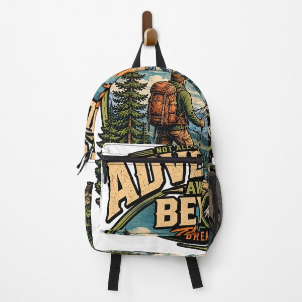 Item preview, Adventure Awaits Beyond The Trail Vintage Hiking Outdoors Mountain designed and sold by iratuslol.