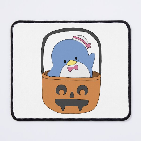 Item preview, Cute Sanrio Character Tuxedo Sam in Pumpkin Basket Halloween Kawaii Fall Illustration designed and sold by Iska-Designs.