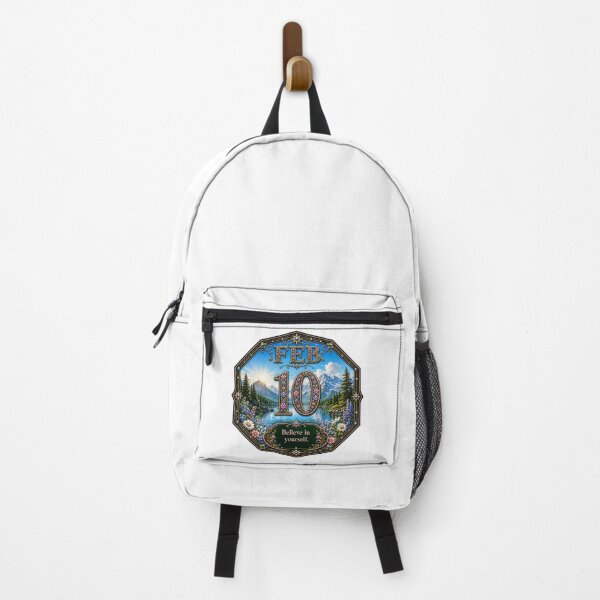 Item preview, February 10 Mountain Lake Birthday Design designed and sold by LunaMoments.