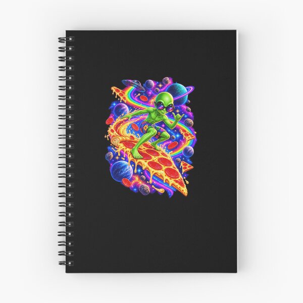 Item preview, Funny Cosmic Alien Pizza Surfer Art designed and sold by elderberry.