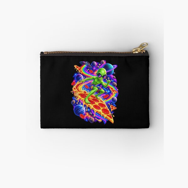 Item preview, Funny Cosmic Alien Pizza Surfer Art designed and sold by elderberry.