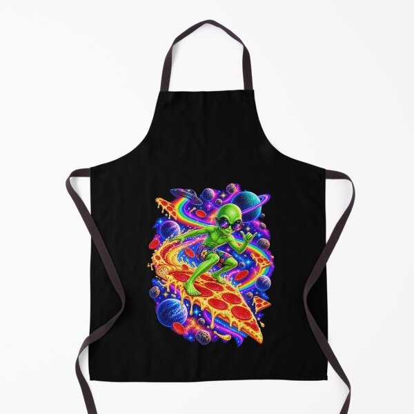 Item preview, Funny Cosmic Alien Pizza Surfer Art designed and sold by elderberry.