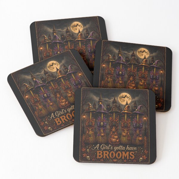 Item preview, A Girl's Gotta Have Brooms Spooky Halloween Gothic Witch Art prints  designed and sold by podlook.