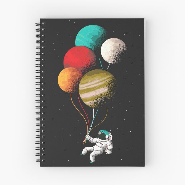 Item preview, Outer Space Astronaut Balloon Planets Illustration designed and sold by JRRTs.