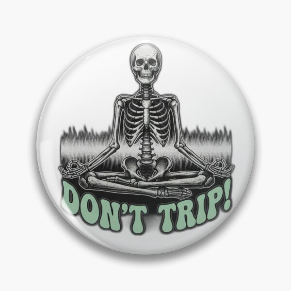 Item preview, Meditating Skeleton Don't Trip Zen Skull Tee designed and sold by Viviglow.