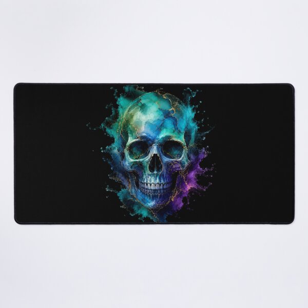 Item preview, Blue Marbled Skull designed and sold by PurrfectWhisper.
