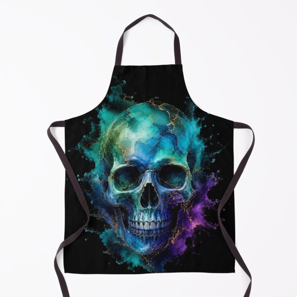 Item preview, Blue Marbled Skull designed and sold by PurrfectWhisper.
