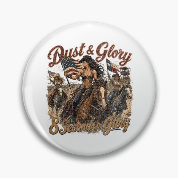Aperçu de l'œuvre Design de rodéo cowgirl Dust & Glory 8 Seconds to Glory créée et vendue par castillomiami.